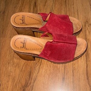Zodiac Women's Red Suede Mules